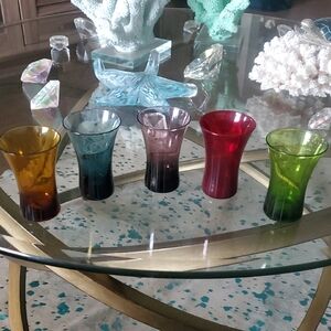 Colorful Glass Votive Candle Holders Set